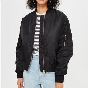 Topshop black bomber jacket